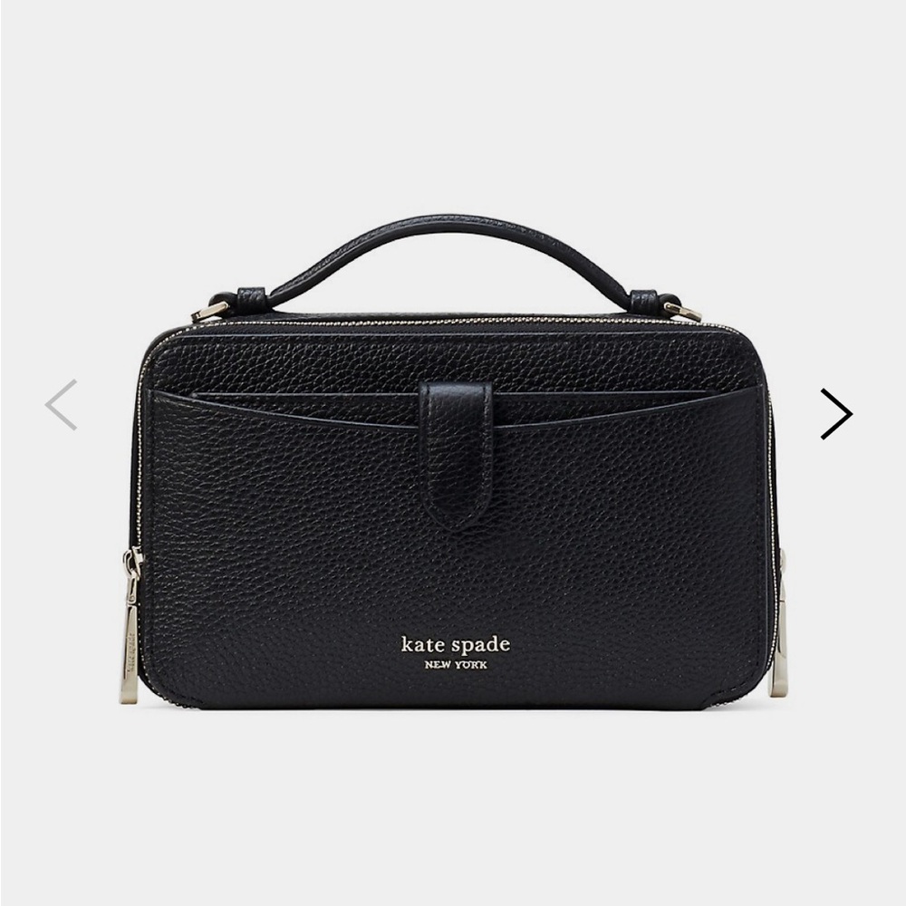NWT Kate Spade Hudson Pebbled Leather Double-Zip Crossbody Bag
